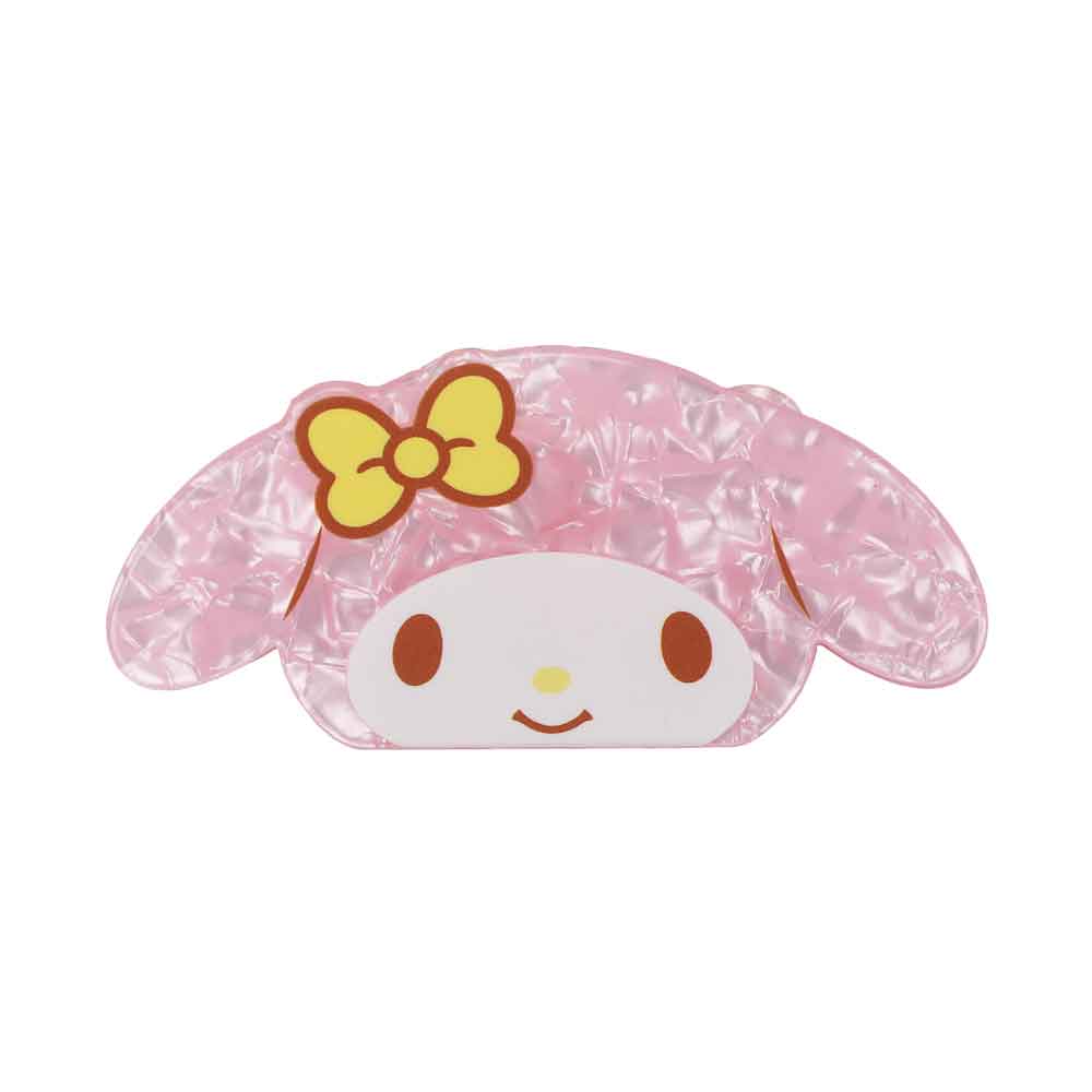 My Melody hair claw clip displayed on a pink background
