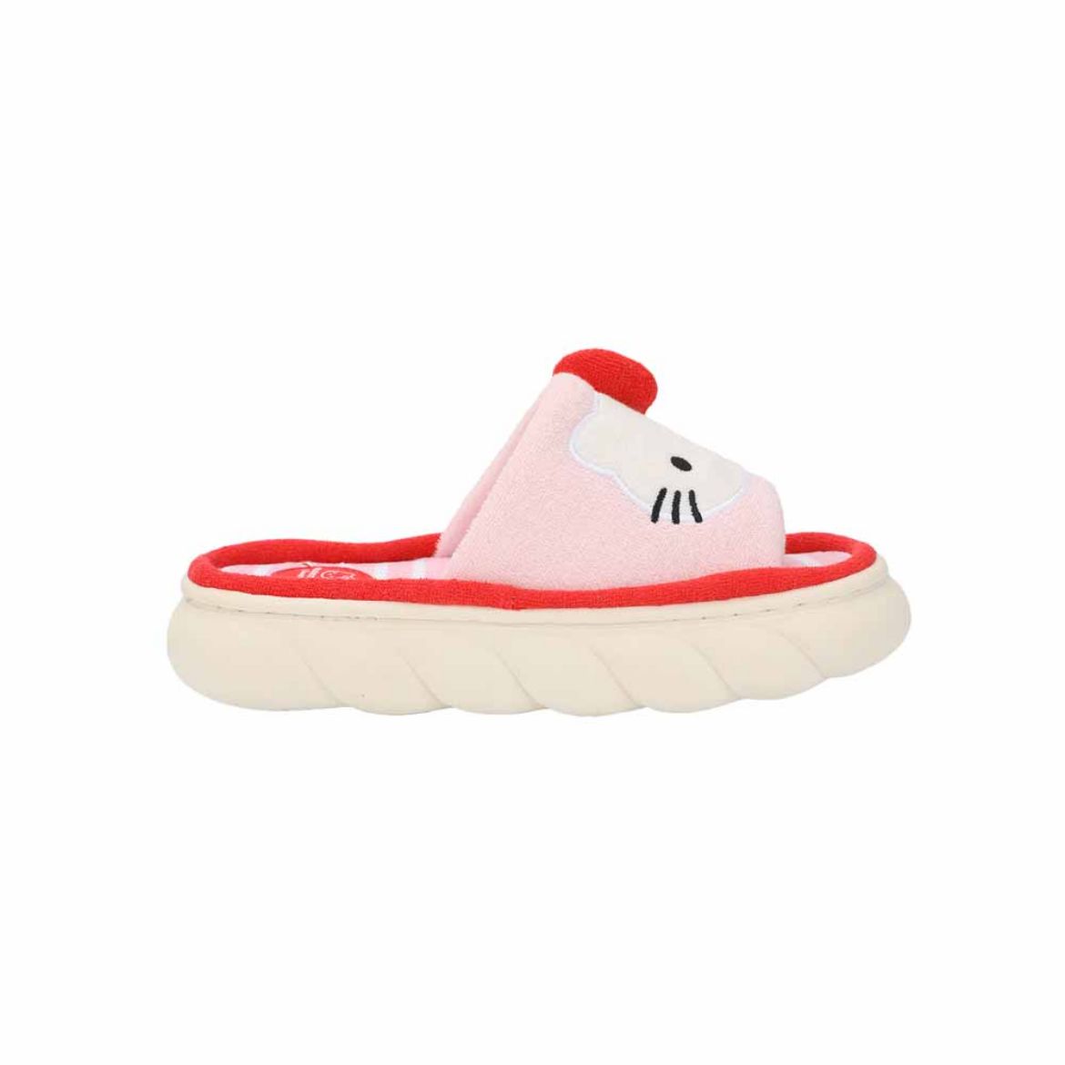 Hello Kitty cloud slides in size SM, showcasing the soft footbed