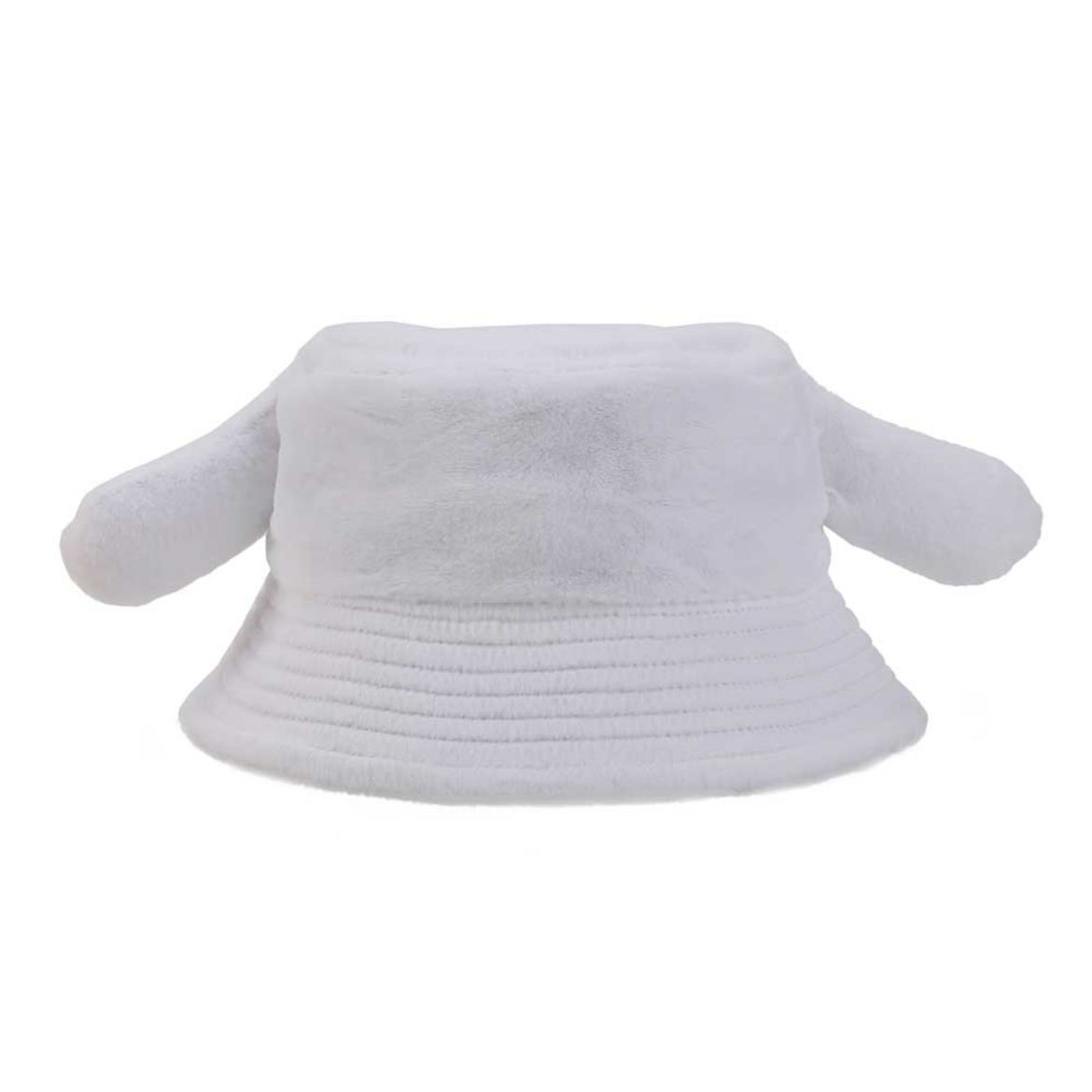 Close-up of the Cinnamoroll bucket hats 3D ears and embroidered expression