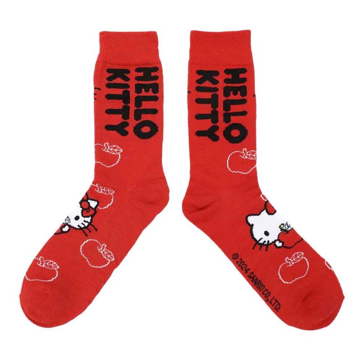 Cinnamoroll character crew socks in a cozy display.
