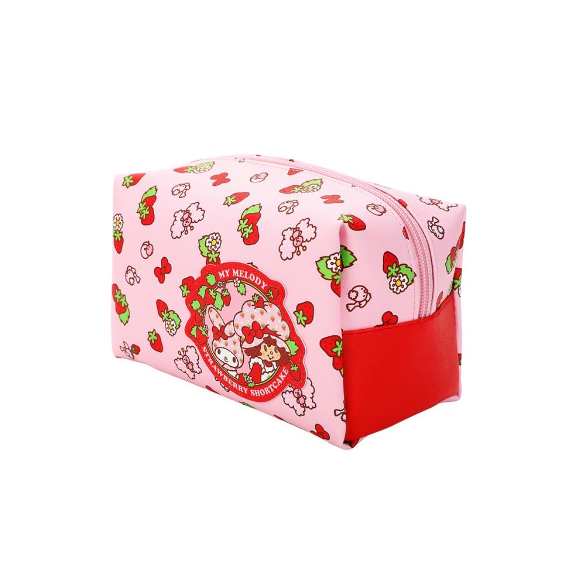 Inside view showing spacious compartment for makeup organizer and travel pouch