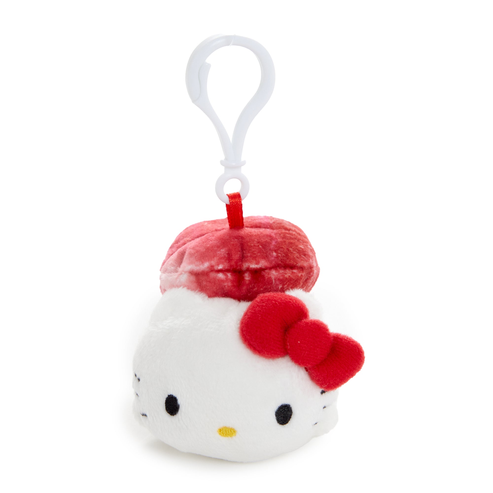Hello Kitty claw clip attached to keyring with pastel pink keys