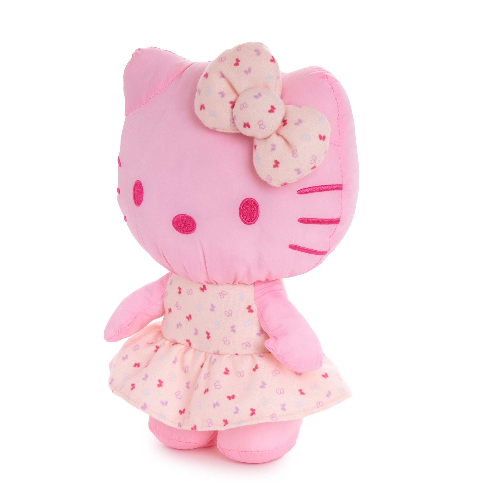 Hello Kitty plush toy displayed with other Sanrio characters from the Spring Series