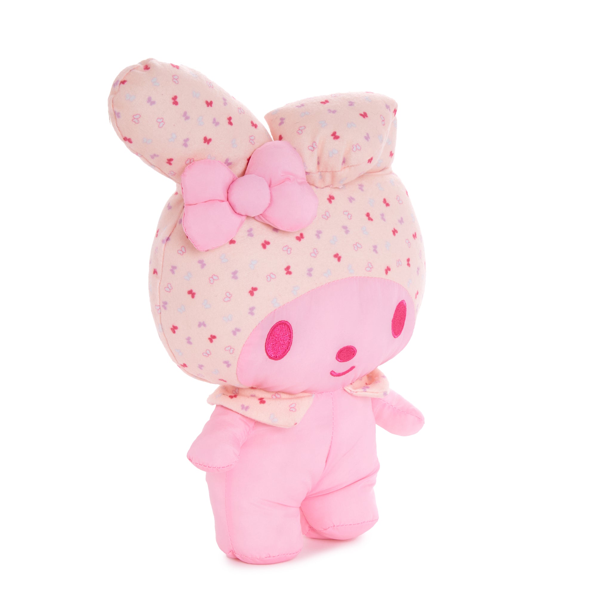 My Melody plush on pastel picnic blanket, perfect for seasonal decor