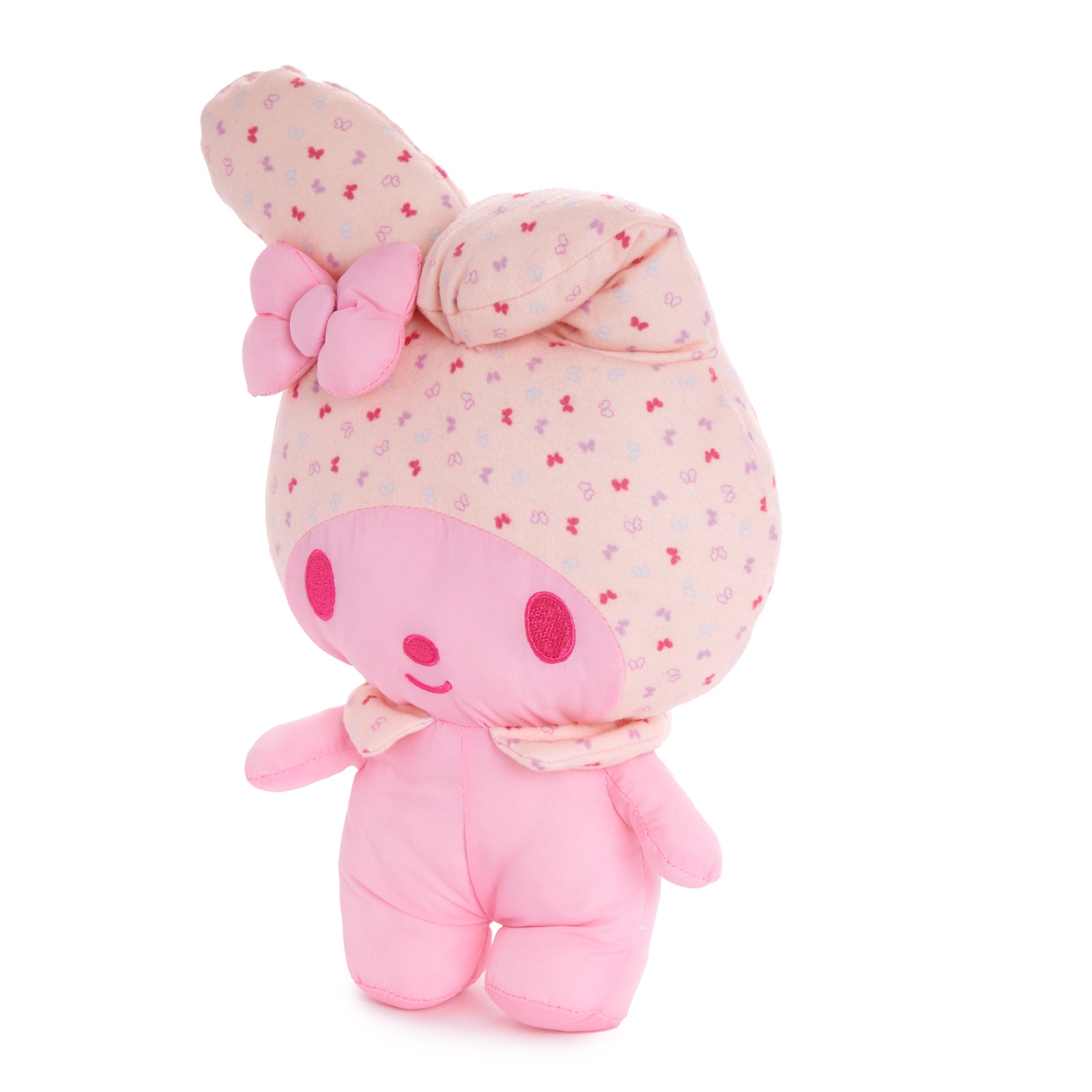 My Melody Sanrio plush side profile highlighting embroidered details