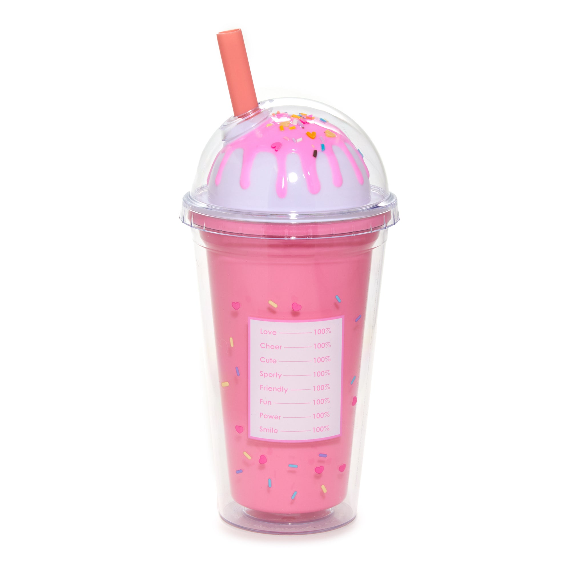 Close-up of the Hello Kitty graphic on the tumbler, showcasing the colorful and fun design.