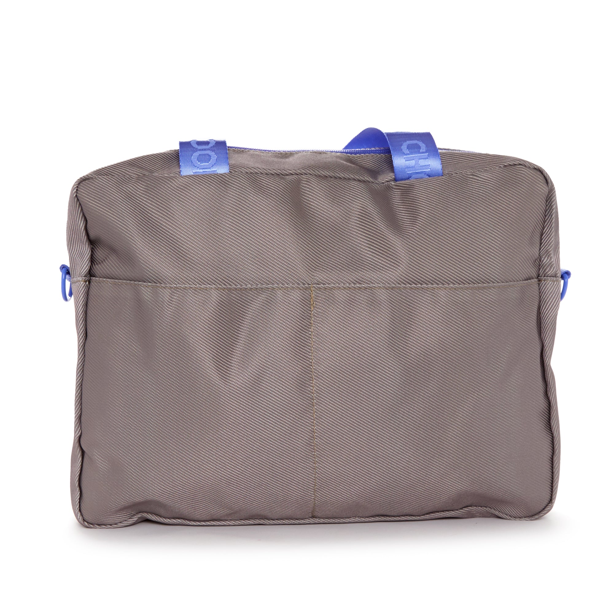 Chococat leather messenger bag for men displayed on a wooden desk with laptop