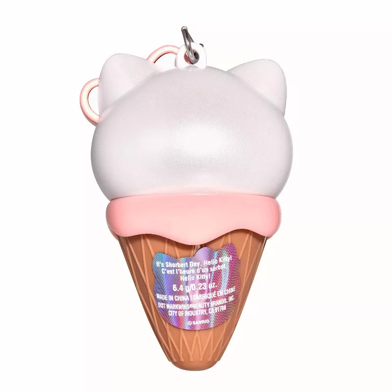 Hello Kitty 50th Anniversary ice cream cone lip balm with sherbet flavor