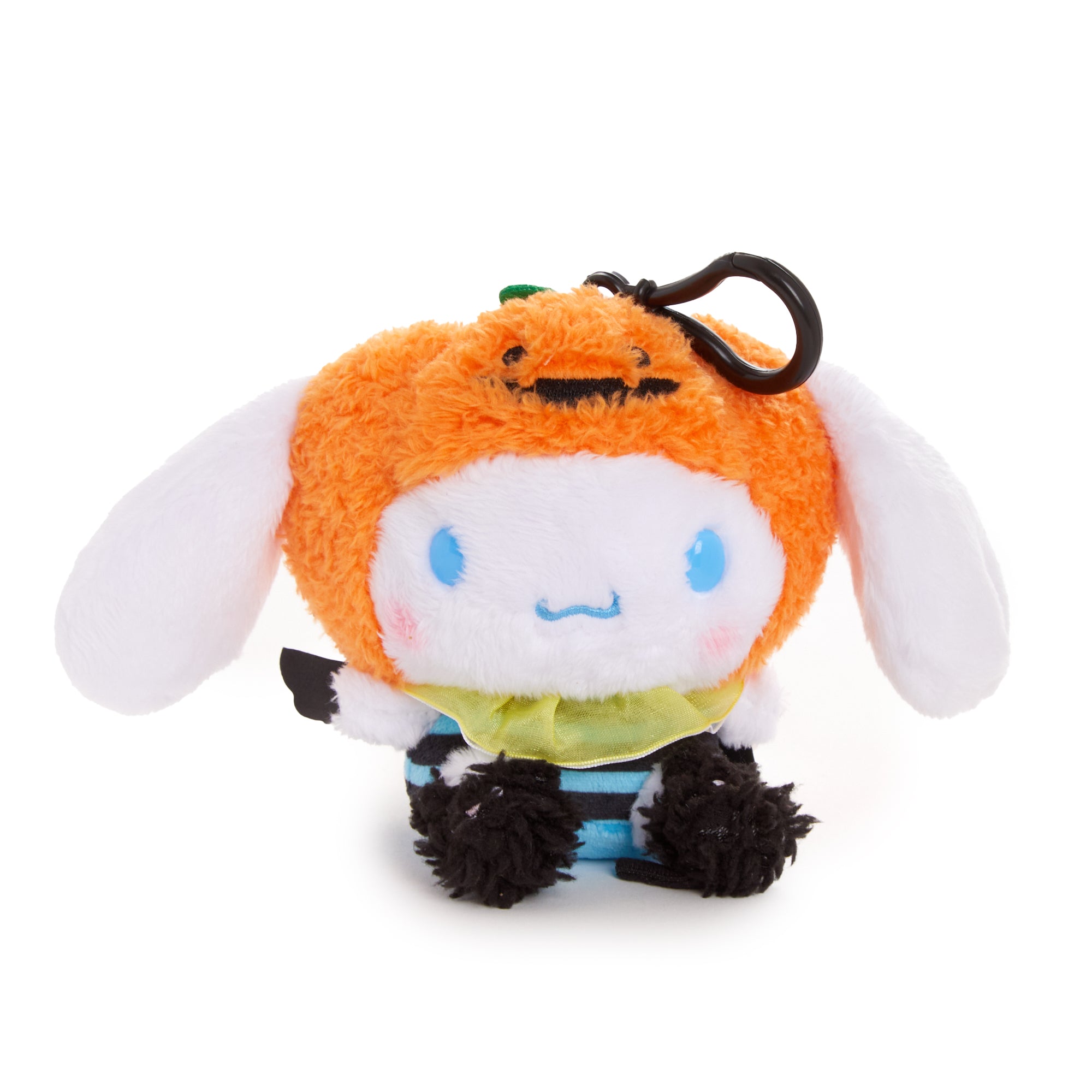 Mini Cinnamoroll plush toy with Halloween-themed outfit and embroidered details