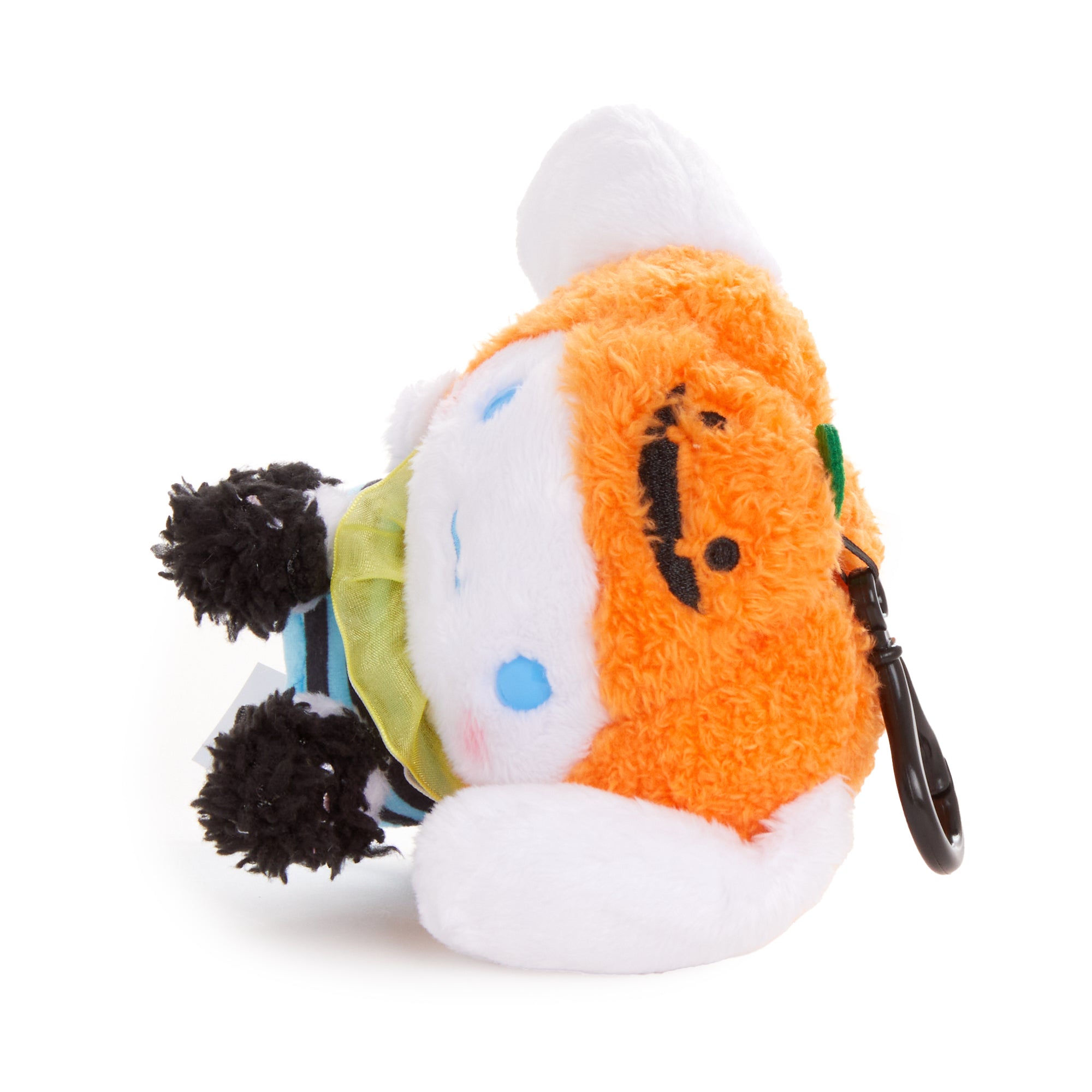 Mini Cinnamoroll plush toy with Halloween-themed outfit and embroidered details