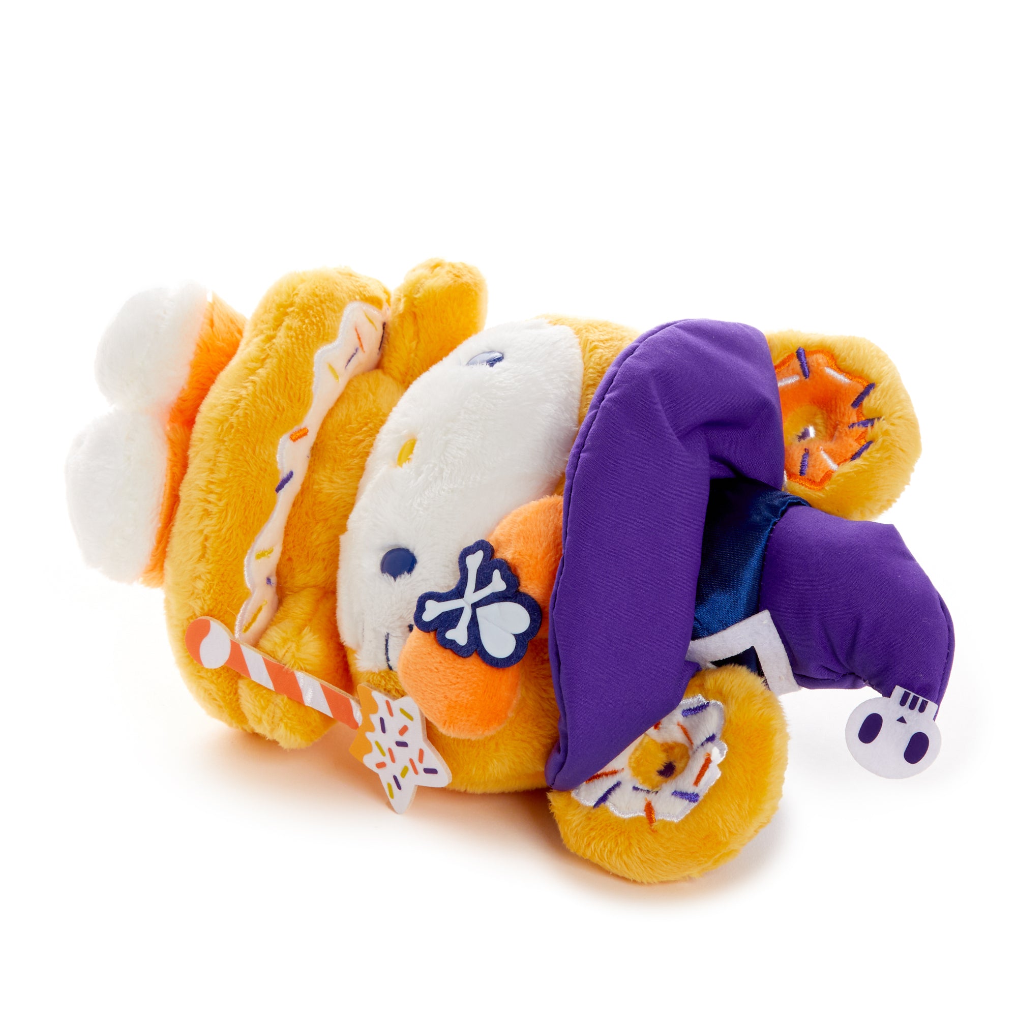 Close-up of embroidered details on the Tokidoki x Hello Kitty plush
