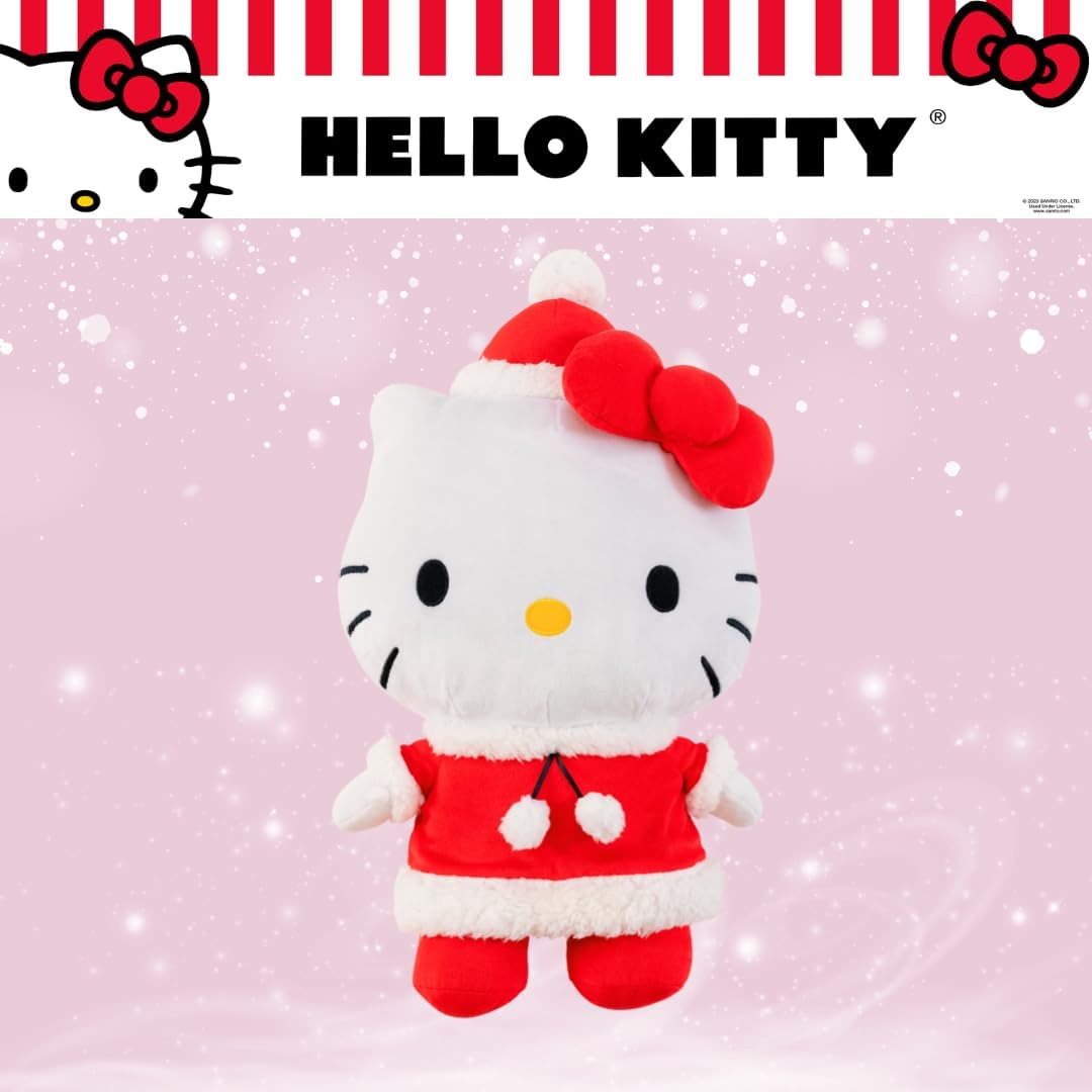Close-up of Hello Kitty plush bouquet design highlighting embroidered details.