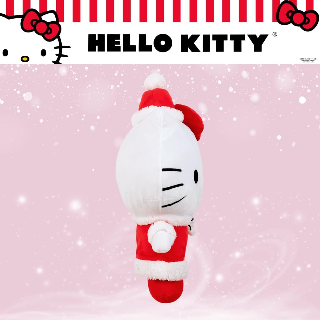 Close-up of Hello Kitty plush bouquet design highlighting embroidered details.
