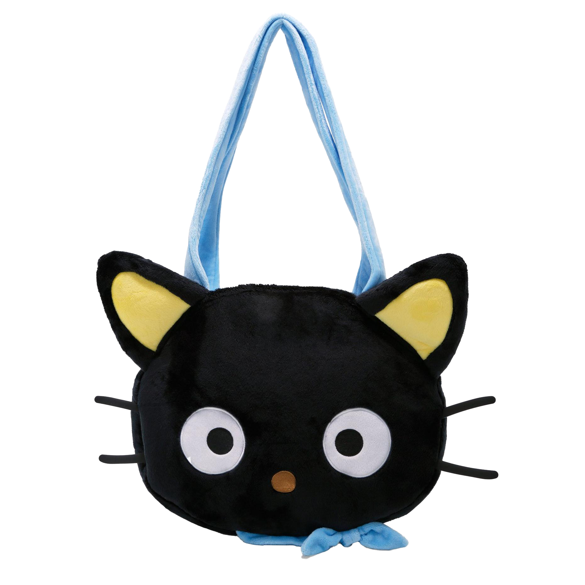 Chococat plush tote bag showing 3D ear detailing and soft fabric