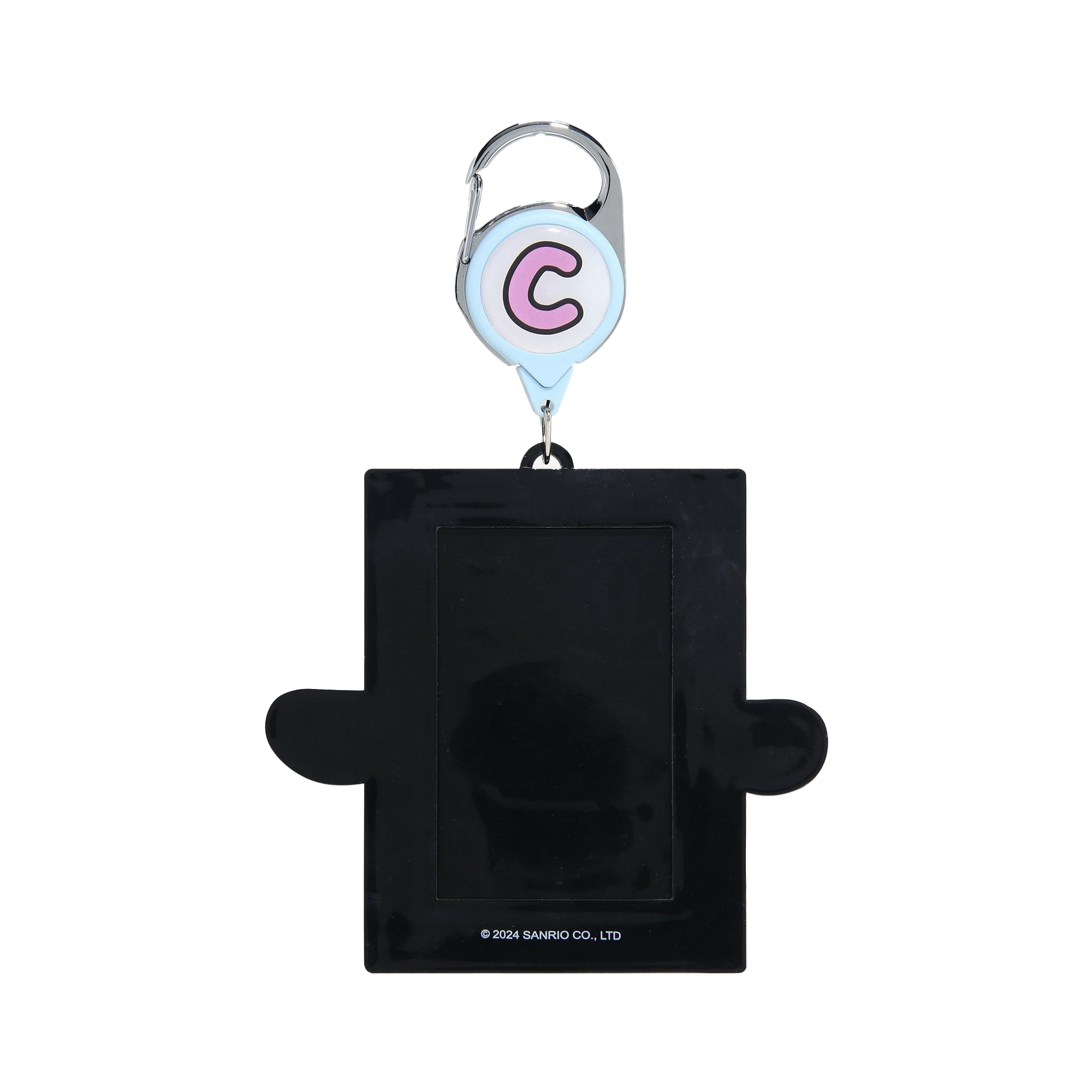 Cinnamoroll ID card badge holder in use at a workplace