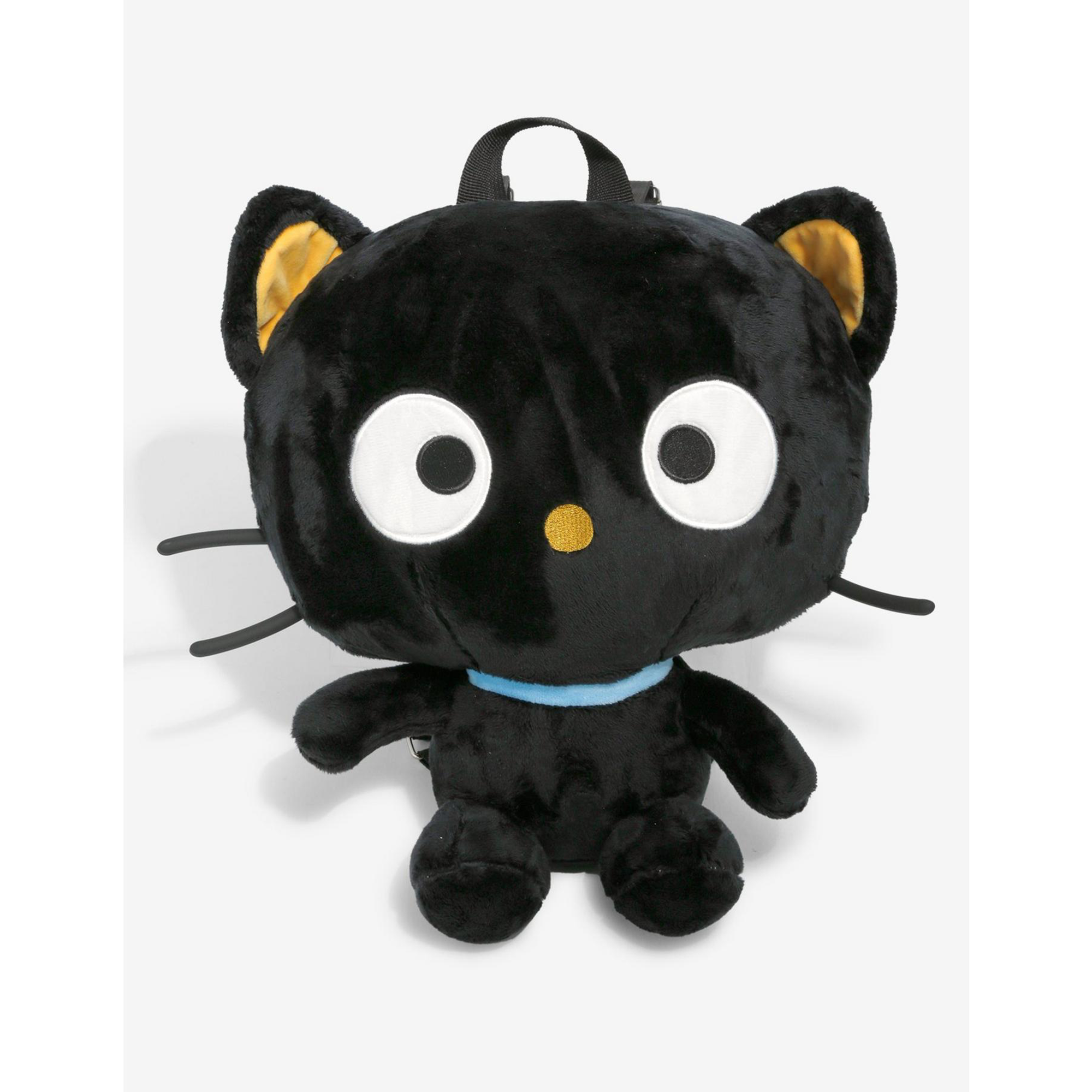 Chococat plush backpack with adjustable straps and vibrant colors.