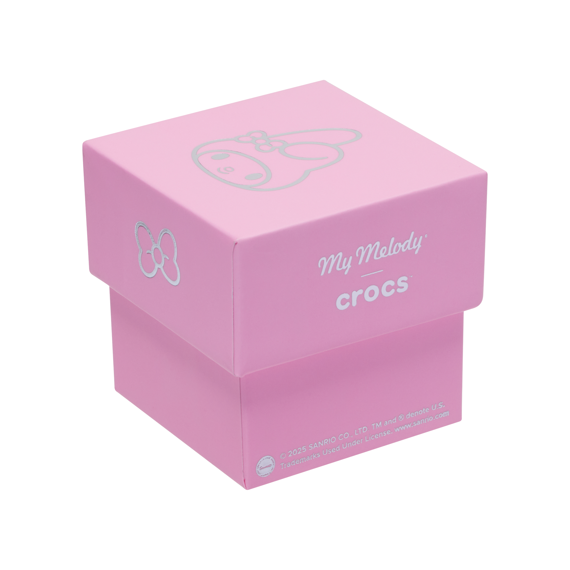 Close-up of the Sanrio My Melody charm embellished with Swarovski® crystals for Crocs