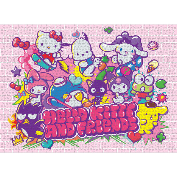 Hello Kitty 1000 piece puzzle box featuring the Tokyo Skate design