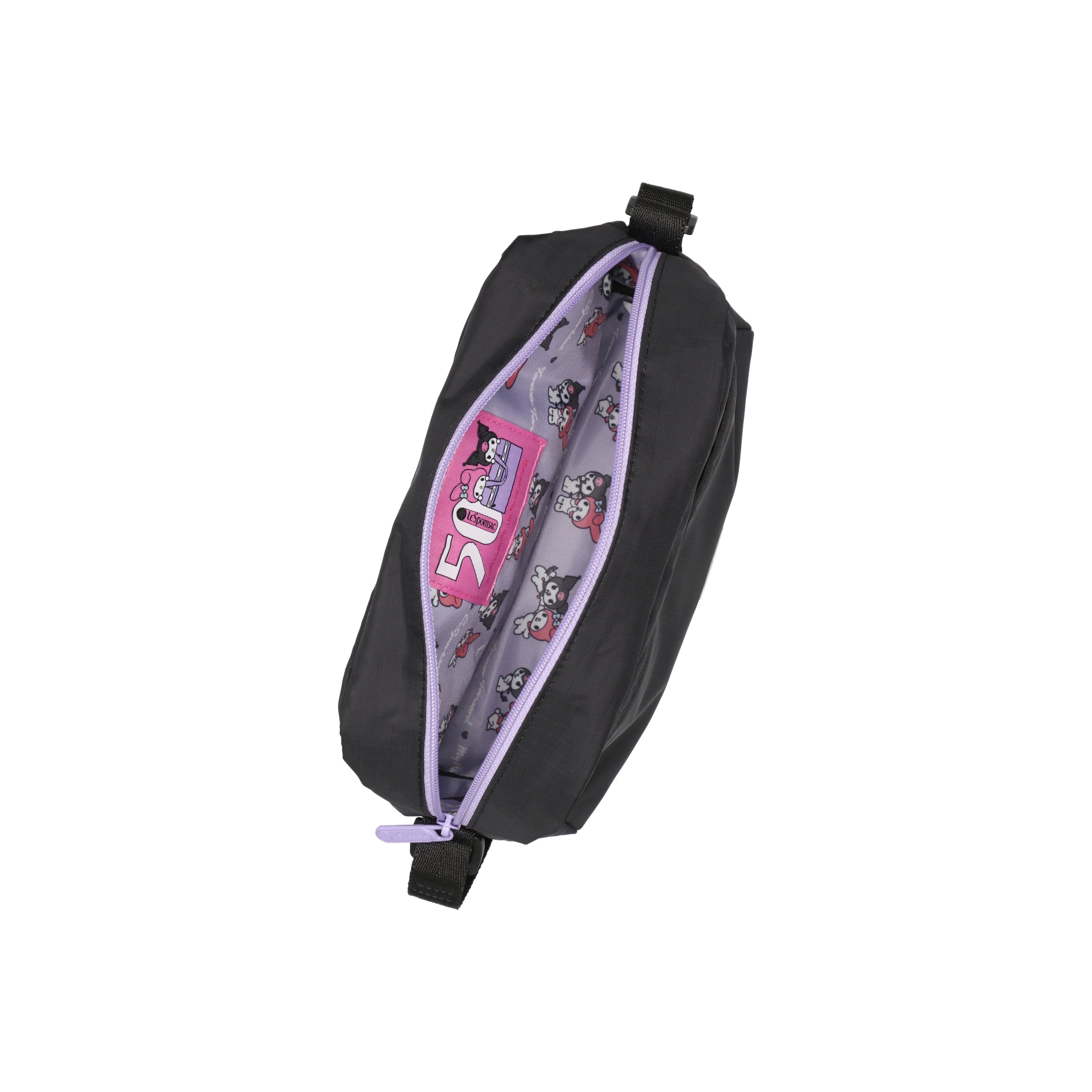 Interior shot revealing multiple compartments of the LeSportsac crossbody cross body bags