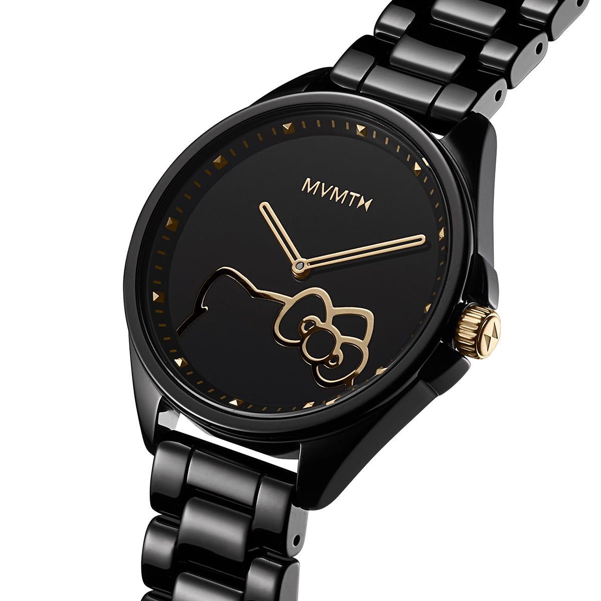 Side profile of the MVMT Coronada ceramic case with gloss finish