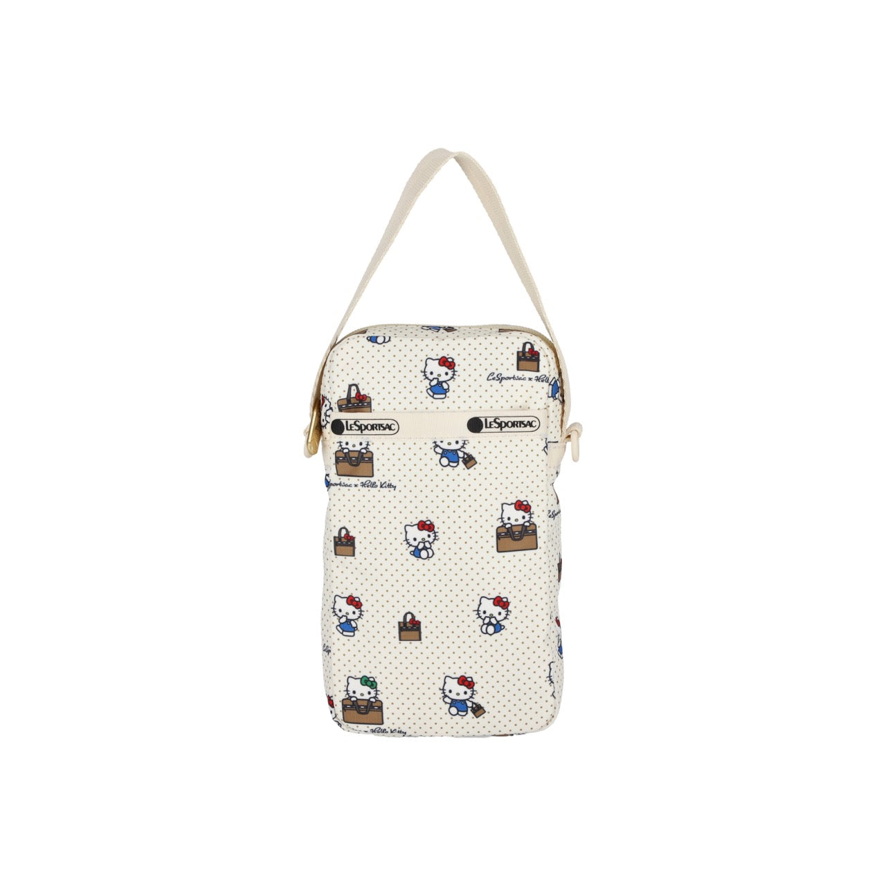 Hello Kitty crossbody bag with adjustable strap and exterior pockets