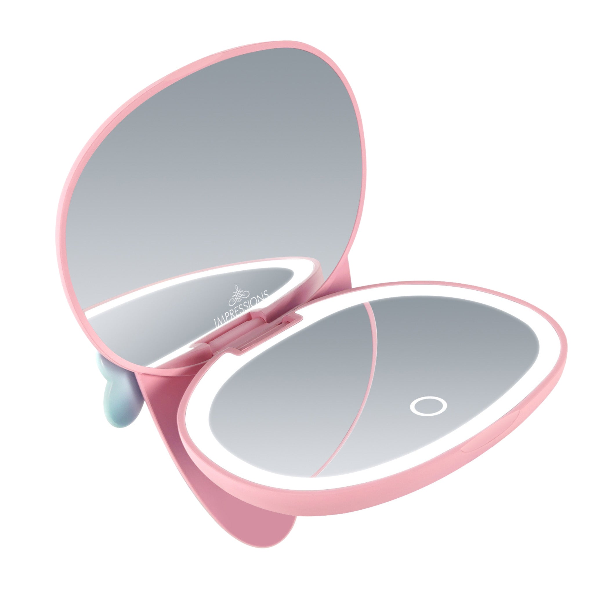 Close-up of the touch sensor button and adjustable brightness feature