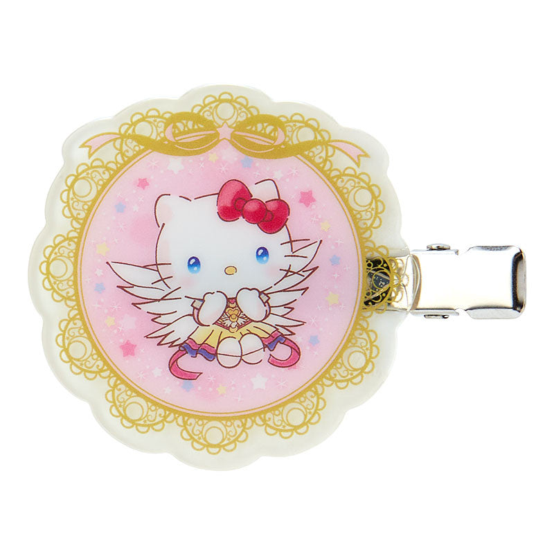 Flat lay of hair clips with other anime accessories like sailor moon hair clips and animal hair clips