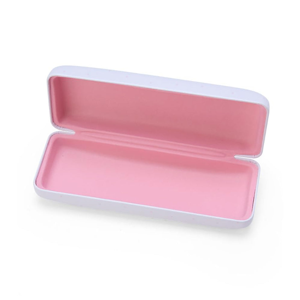 Kawaii eyeglass case with My Melody design, open to show interior