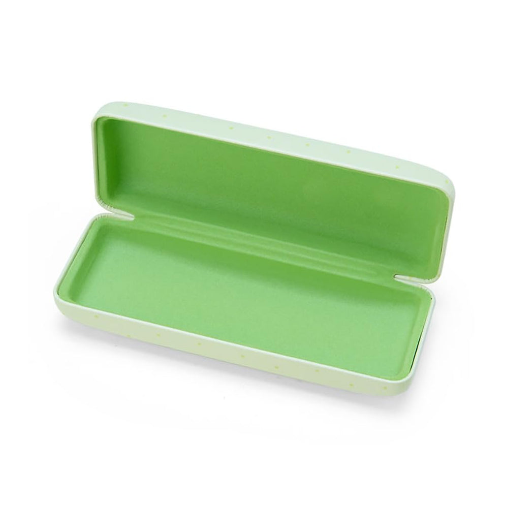Inside of the Pochacco eyewear case with a matching cleaning cloth.