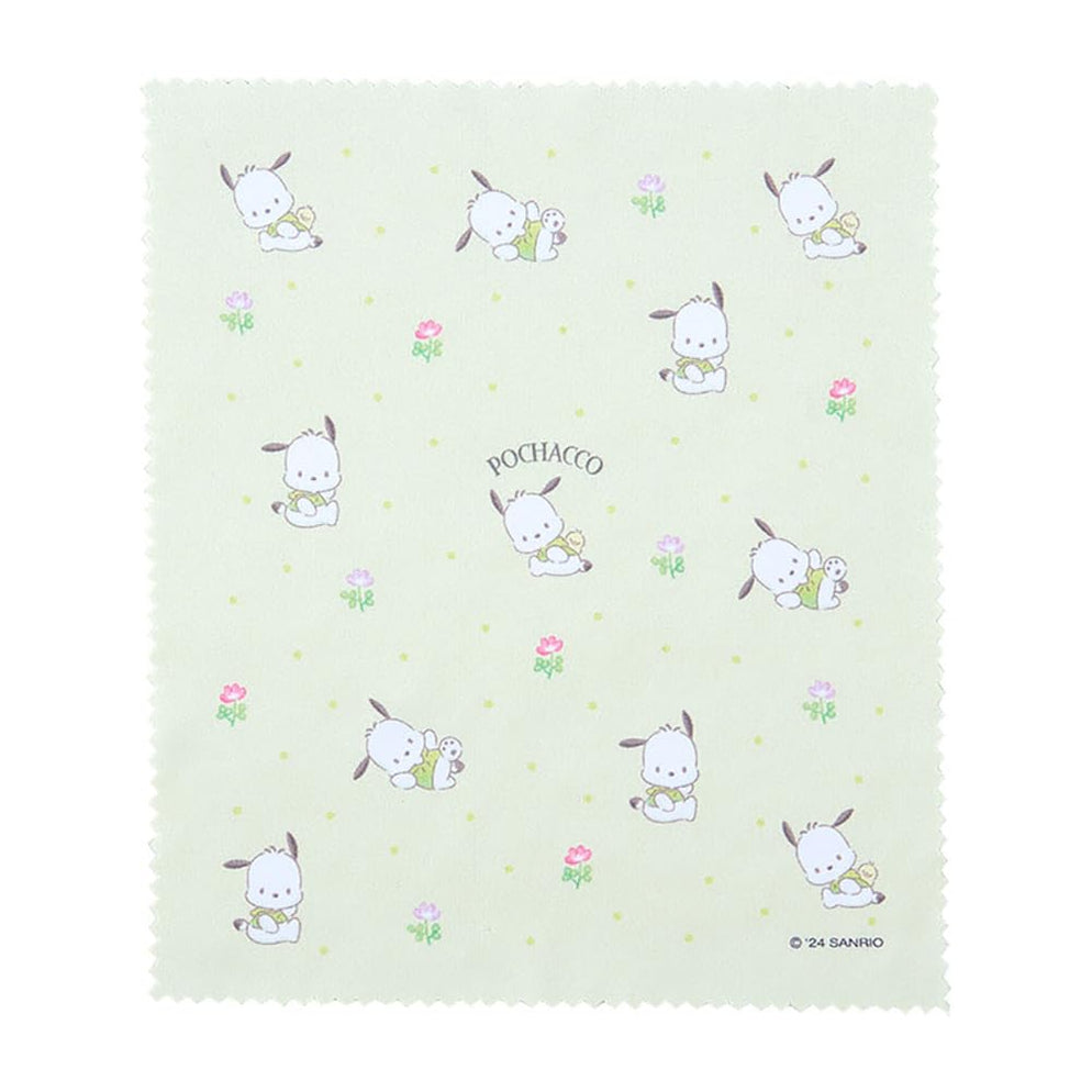 Front view of the Pochacco eyeglasses case showcasing the fruit pattern.