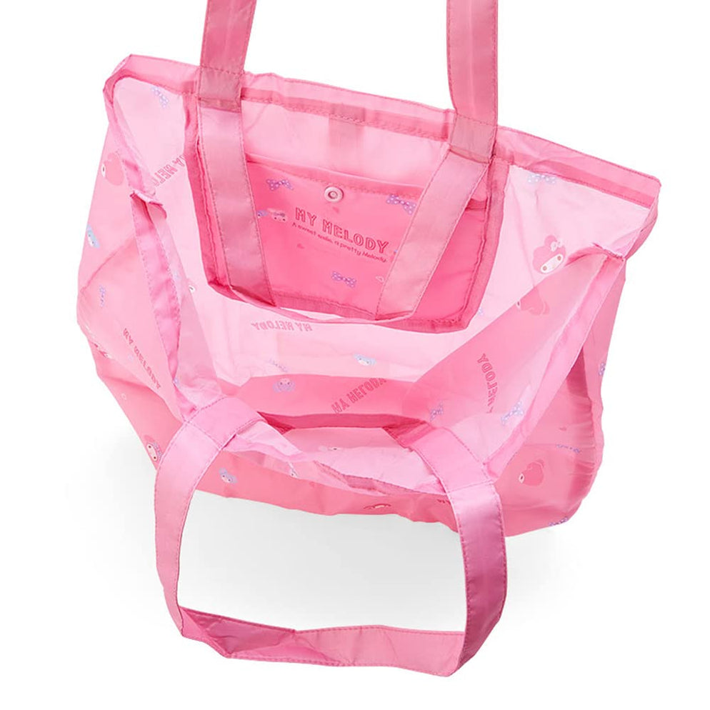 Open tote bag with handles, ideal for carrying groceries or books