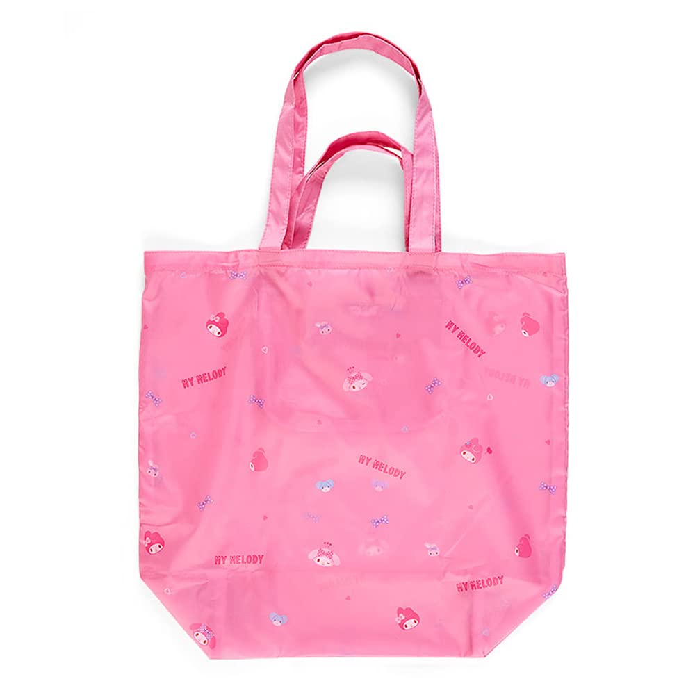 My Melody reusable tote bag with character print, front view, perfect for shopping trips