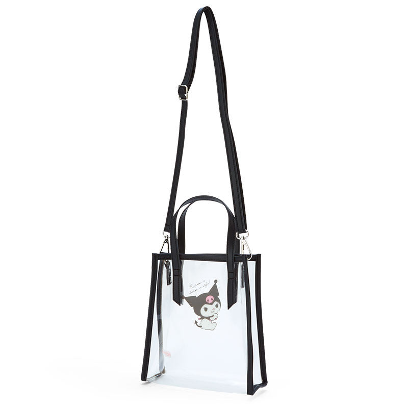 Front view of Kuromi mini tote bag, great for concerts.