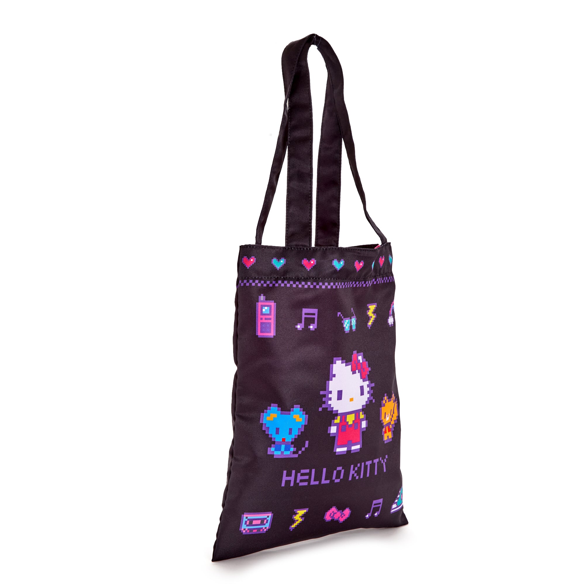Interior view of Hello Kitty bag featuring a spacious compartment.
