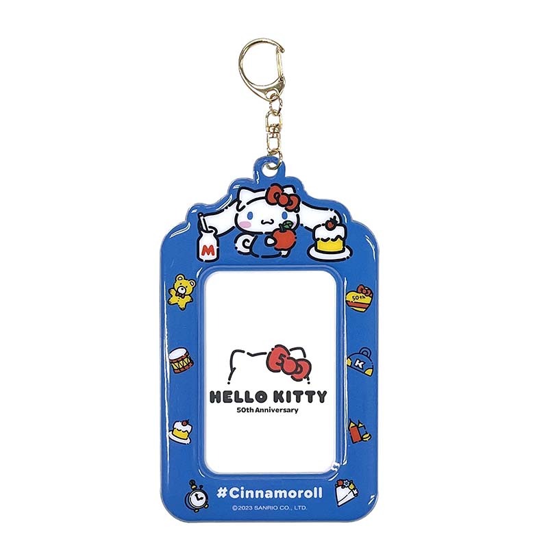 Cinnamoroll ID badge holder with clear window and push clasp closure