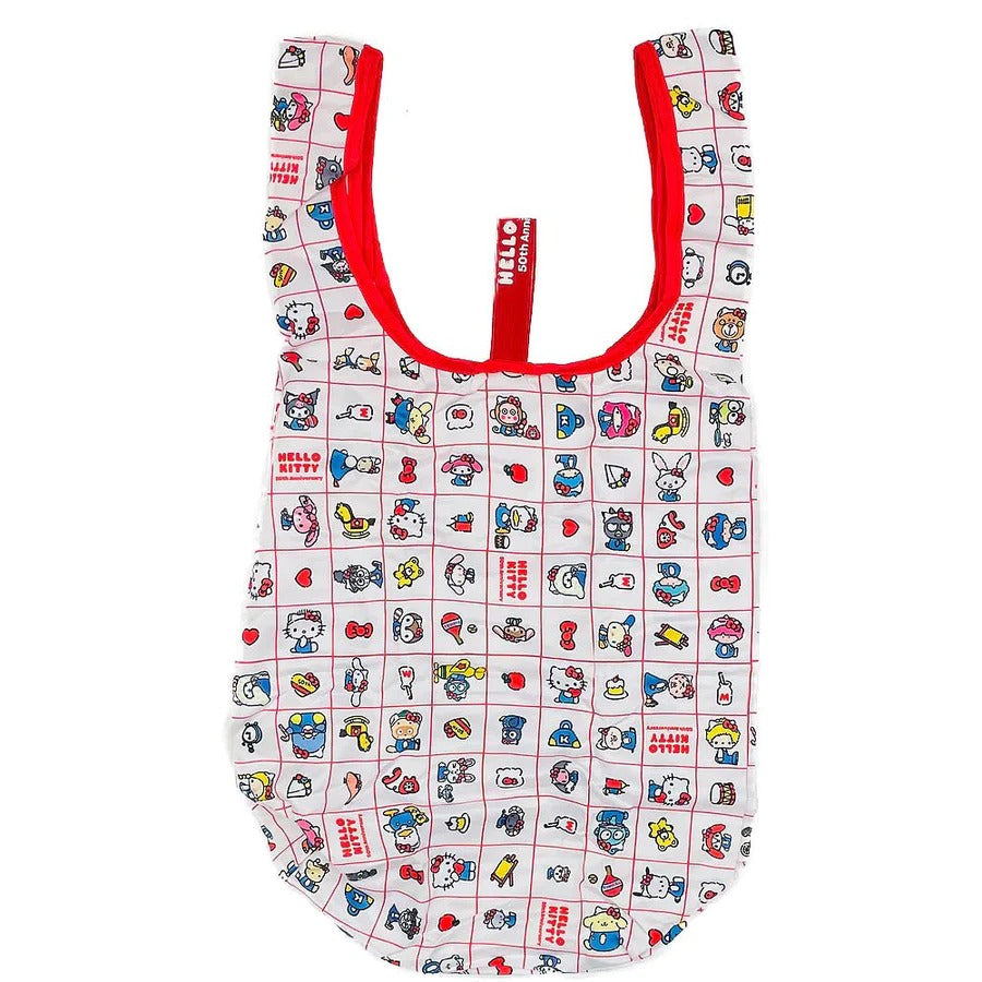 Close-up of the Sanrio character designs on the eco-friendly bag