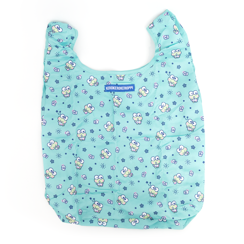 Keroppi reusable tote bag shown in use during a sunny outdoor picnic