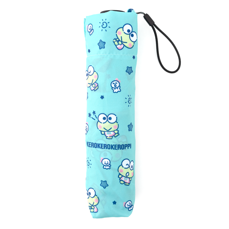 Folded Keroppi travel umbrella in a bag