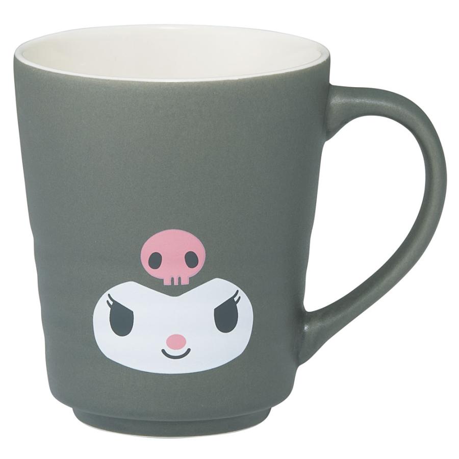 Front view of Kuromi face ceramic diner mug with lid showcasing retro design