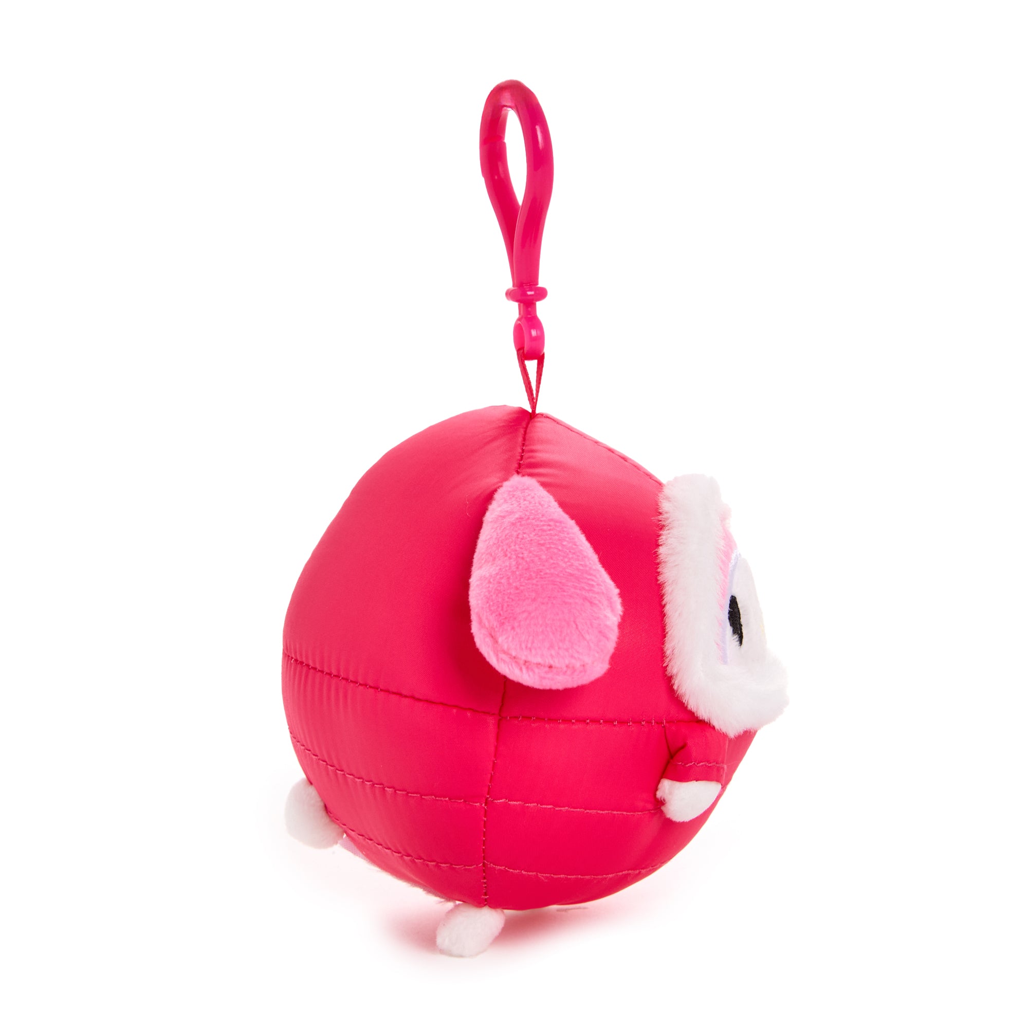 Holiday gift basket featuring assorted Sanrio mascot clips wrapped in festive packaging