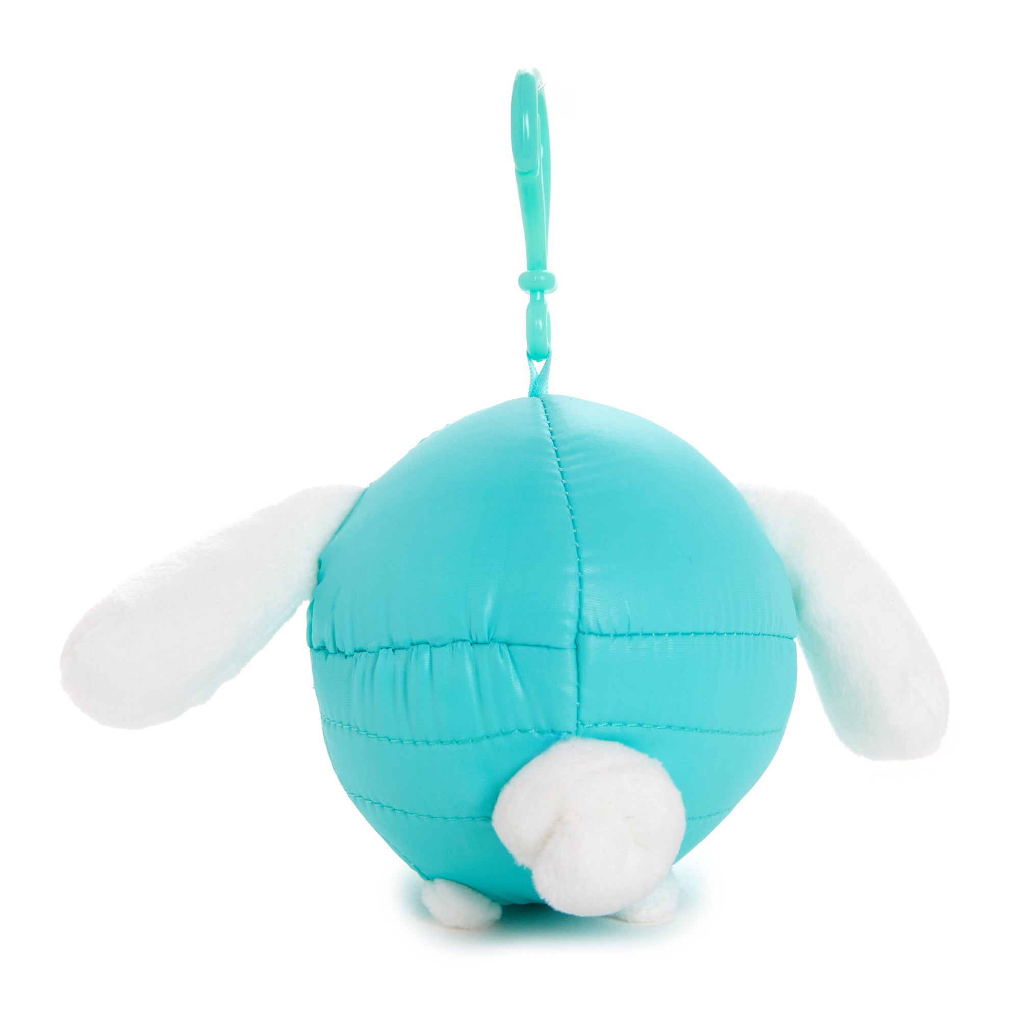 Sanrio hair clip featuring Cinnamoroll in a cozy puffer jacket design
