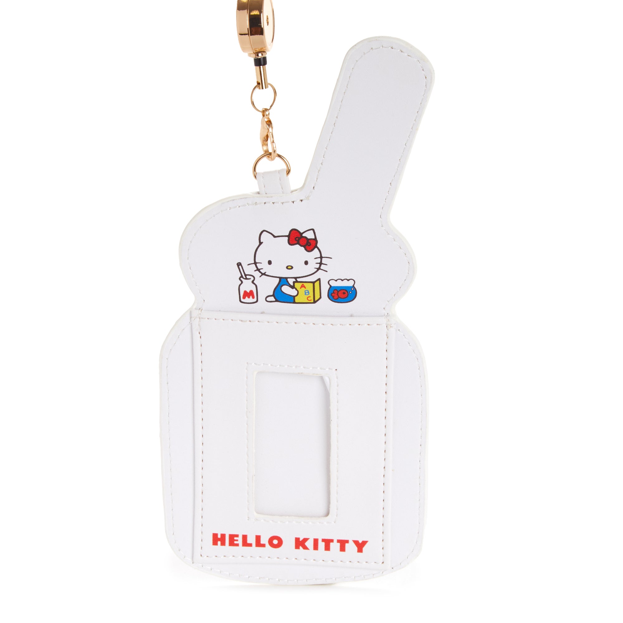 Hello Kitty milk bottle card case with clear ID window