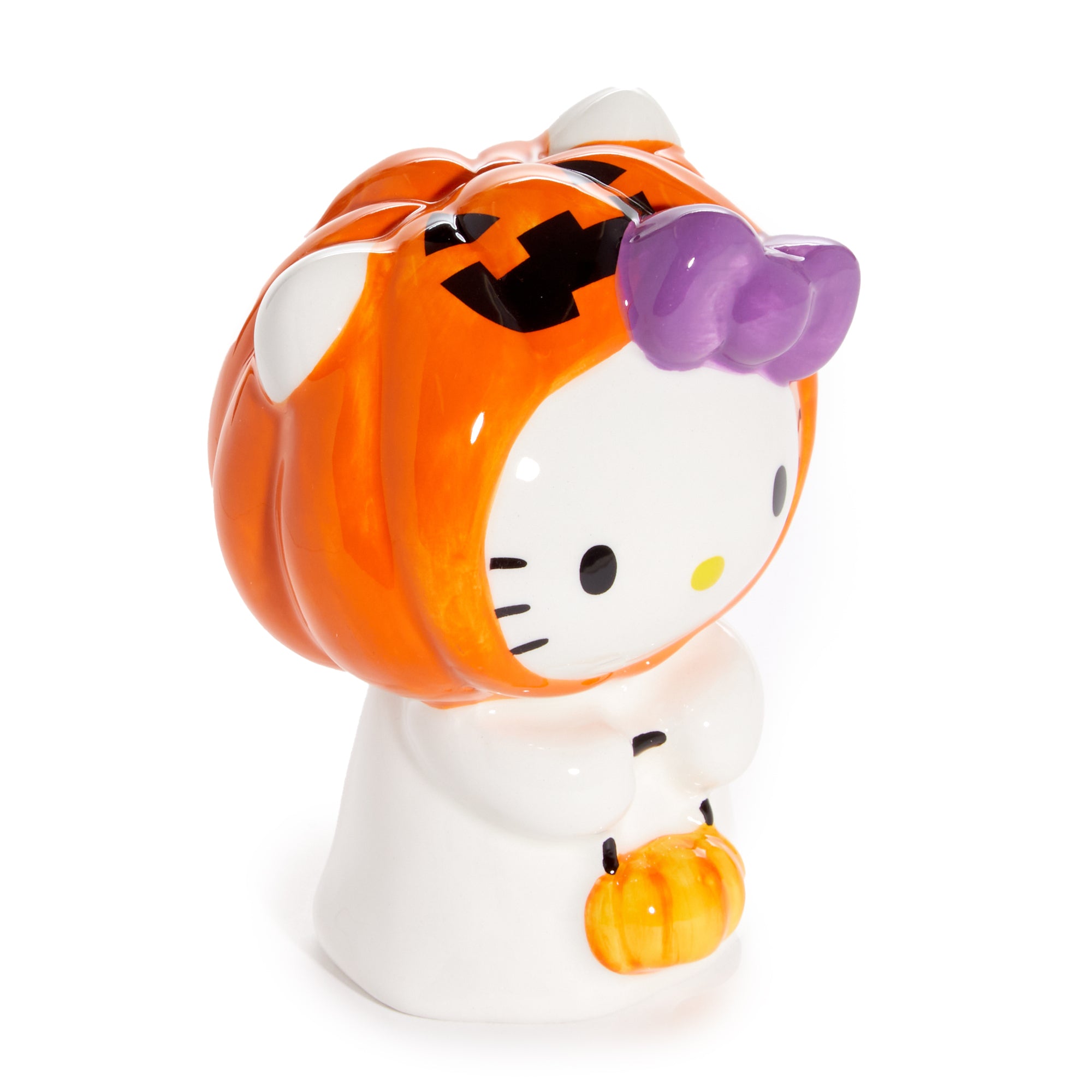 Close-up of Hello Kitty figurine showcasing hand-painted details.