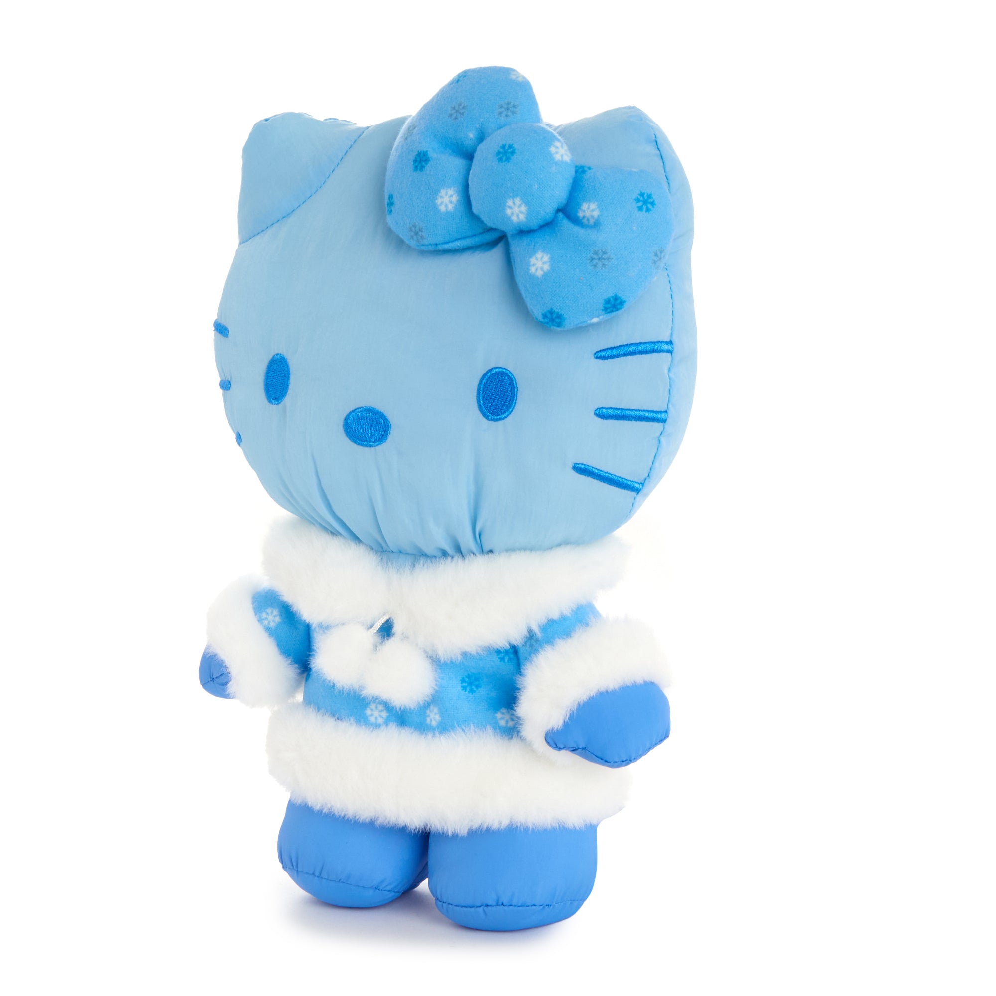 Front view of the Hello Kitty Seasons of Friendship plush in winter edition