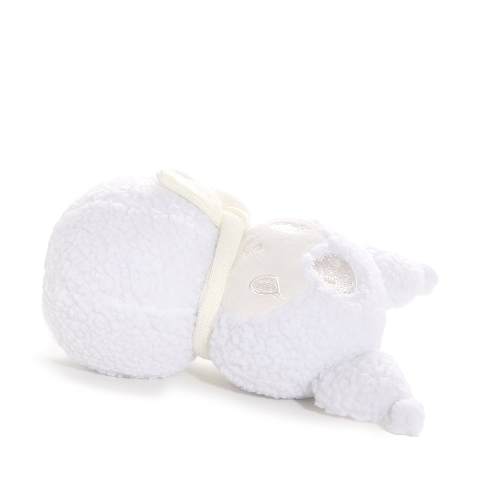 Kuromi Holiday Snowman Plush being hugged, demonstrating its cuddly nature.