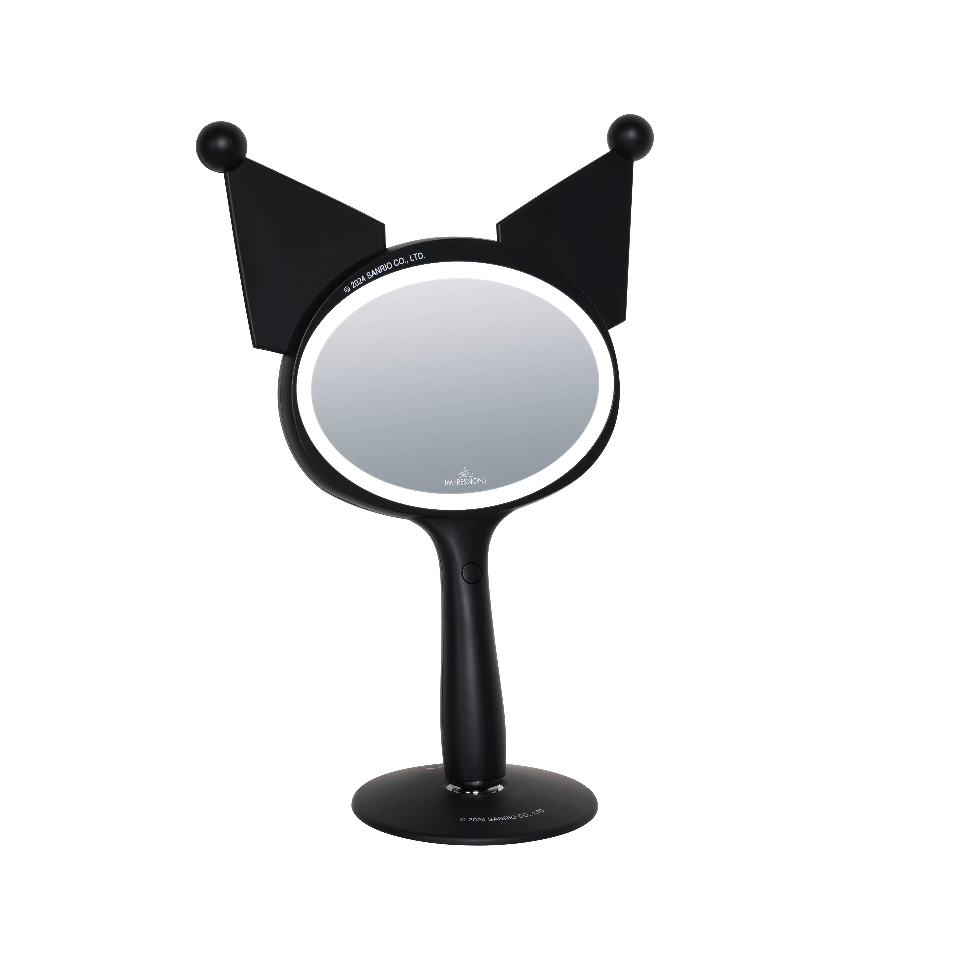 Kuromi LED Makeup Mirror with ultra-bright LED lights and ergonomic handle
