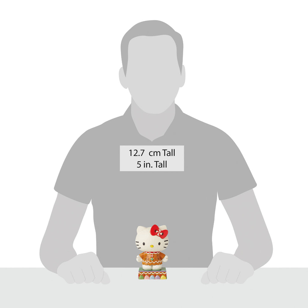 Side view showcasing intricate details of Hello Kitty figurine
