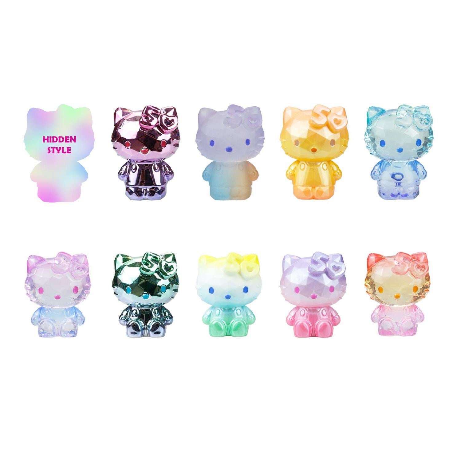 Hello Kitty mini figurine in colorful design for 50th anniversary