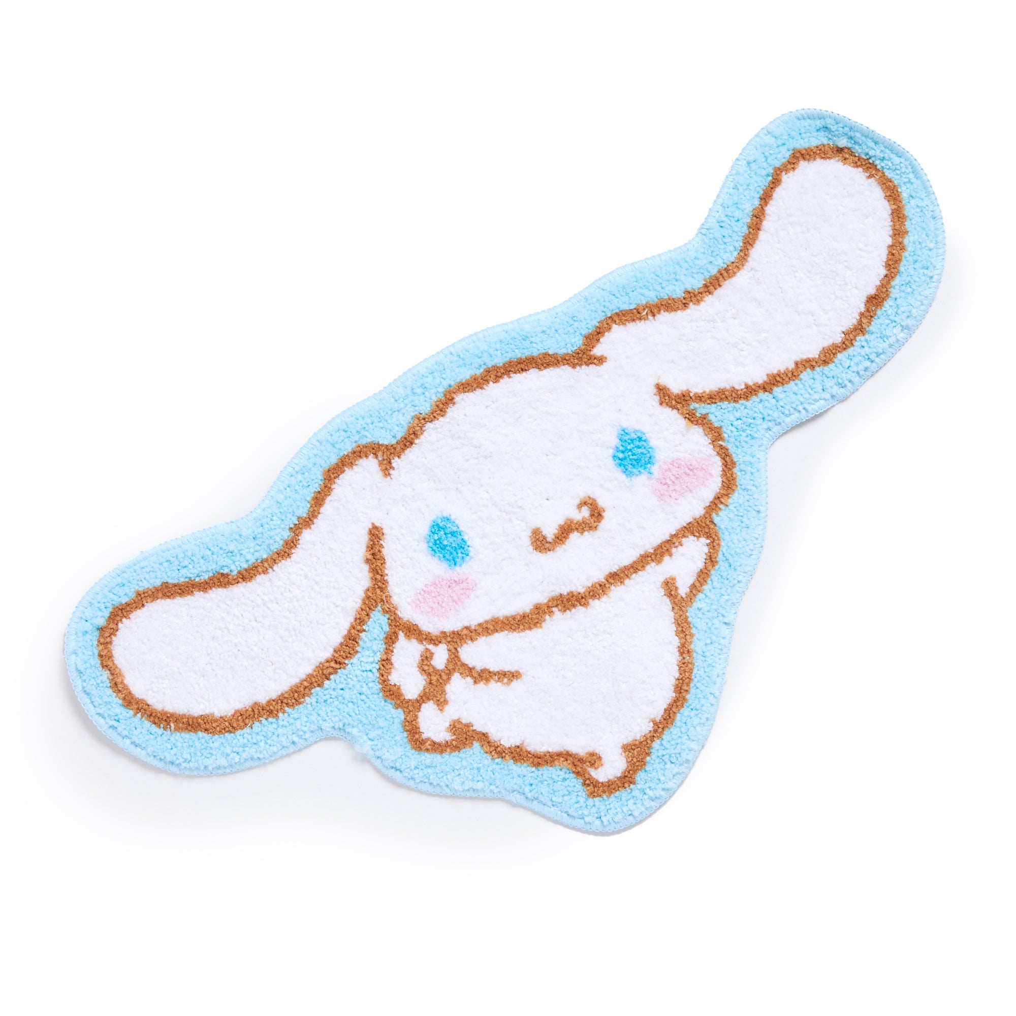 Close-up of Cinnamoroll accent rug showing the cute all-over print