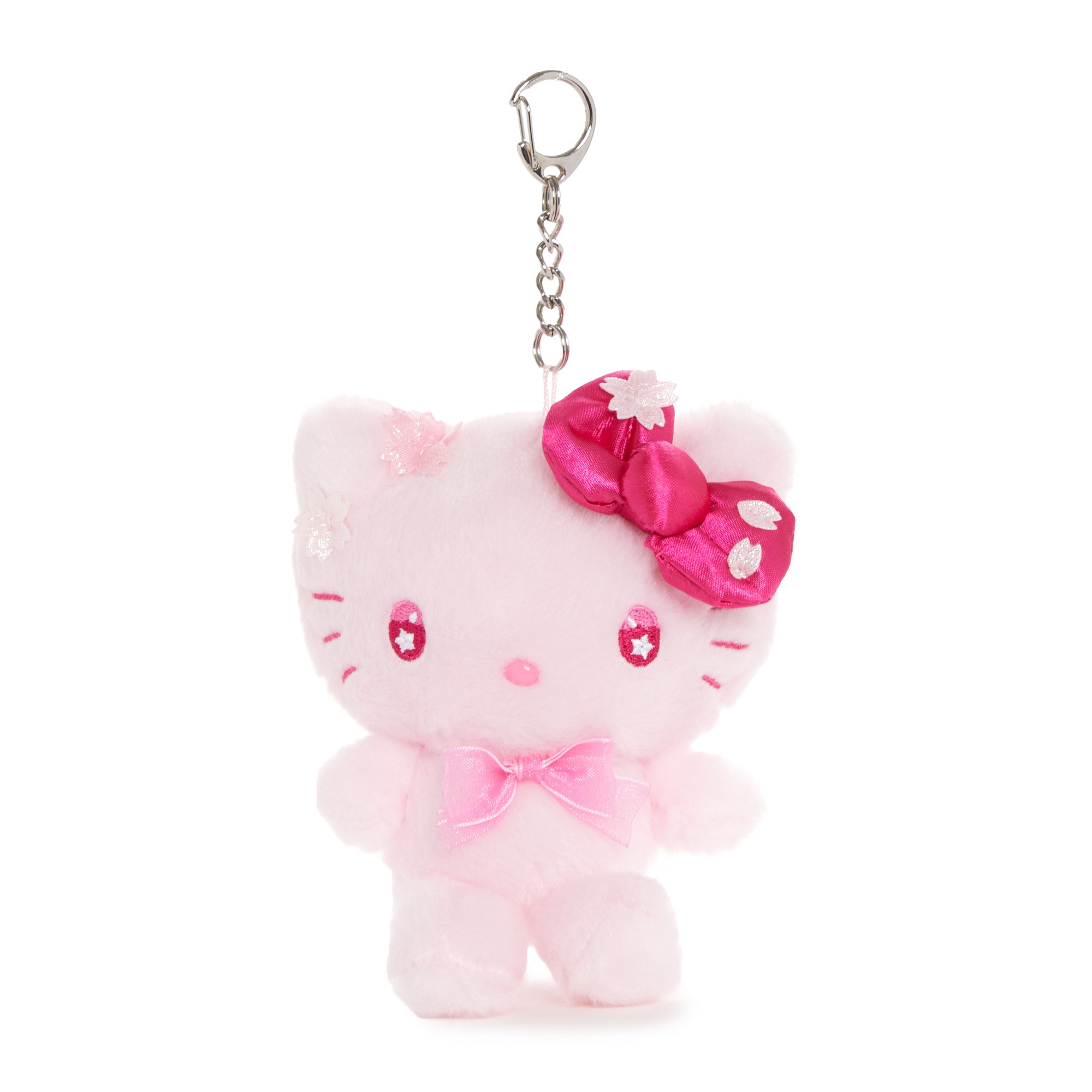 Hello Kitty graduation plush with Sakura accents and matching bow